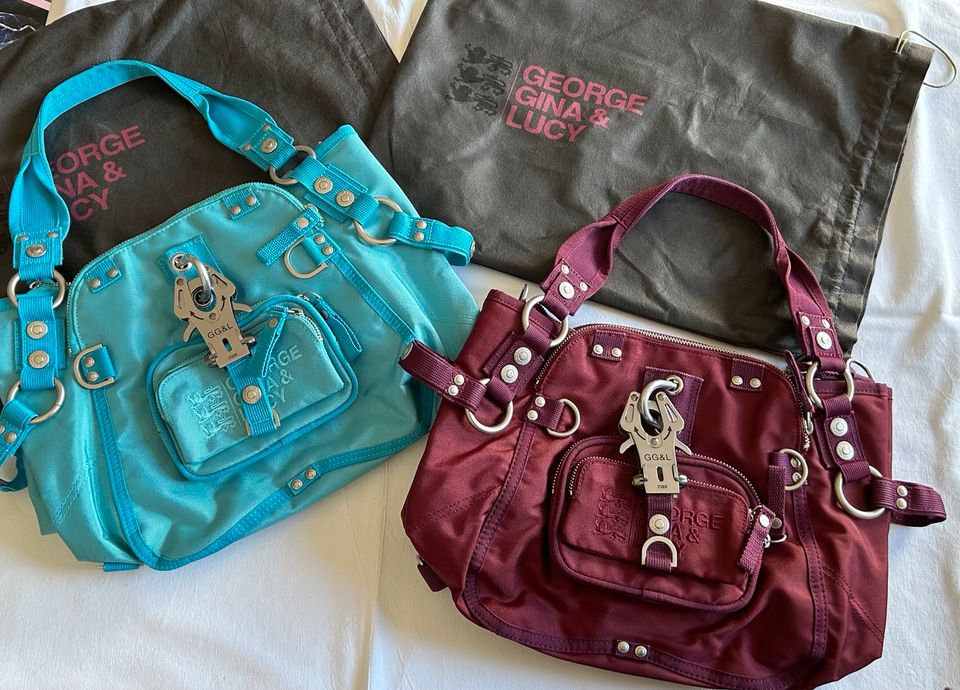 Tasche,Schultertasche, George Gina &Lucy,Bordeaux,türkis, in Bad Friedrichshall