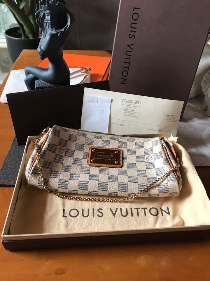 Original Louis Vuitton Pochette EVA Azur Vintage RARE komplett in Theres