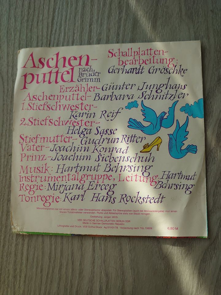 Schallplatte Märchen Aschenputtel in Ueckermuende