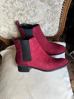 Calvin Klein Ankle/ Boots Burgunderrot Wildleder / Lackleder 40 Hessen - Offenbach Vorschau