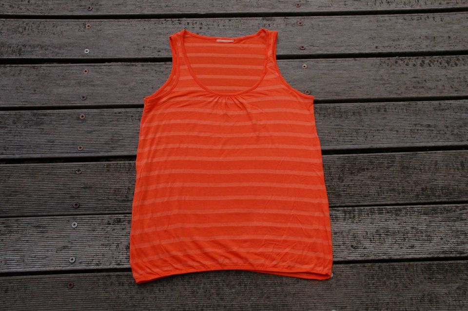 Top Shirt ärmellos orange gestreift Gr.42/XL Damen in Osburg