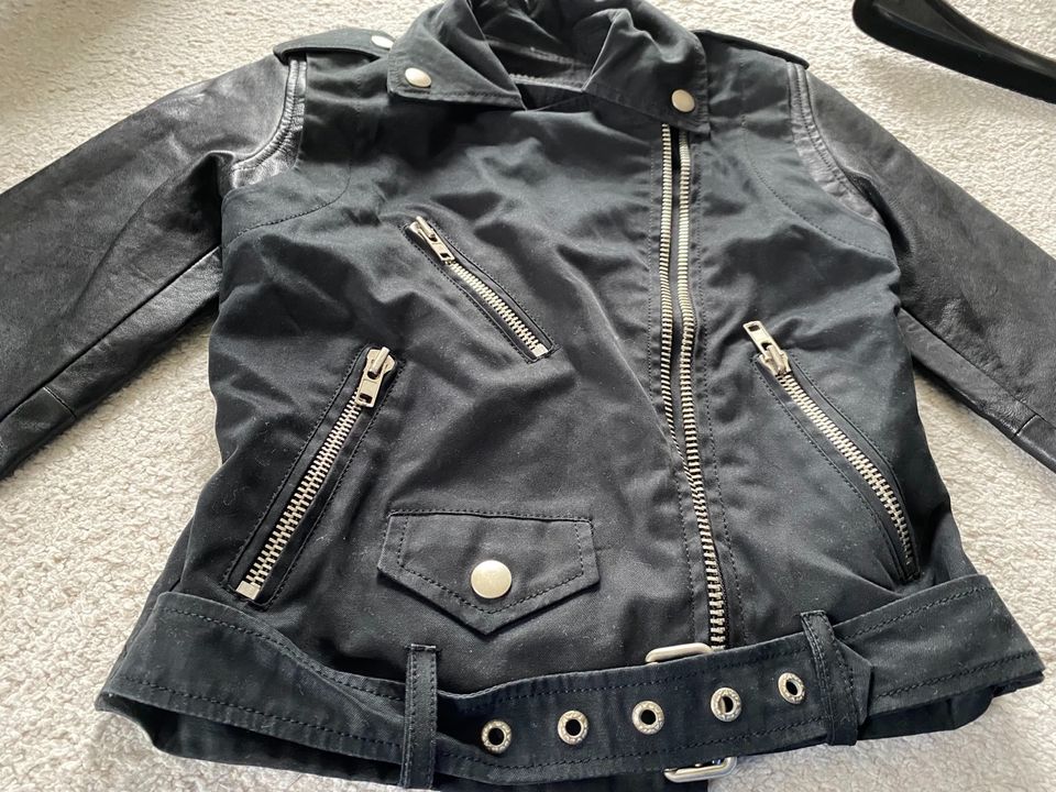 Lederjacke Diesel Leder Mix Gr XS. Schwarz in Hamburg