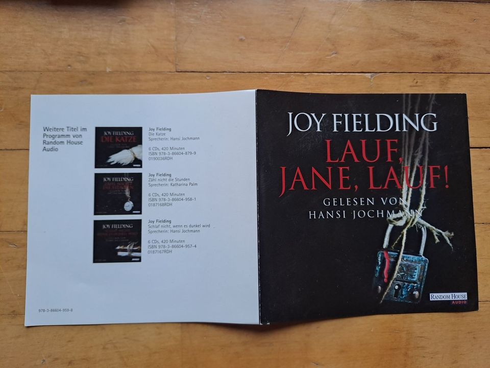 Hörbuch Thriller Joy Fielding Lauf Jane lauf 6 CD 420 Minuten in Schwabach