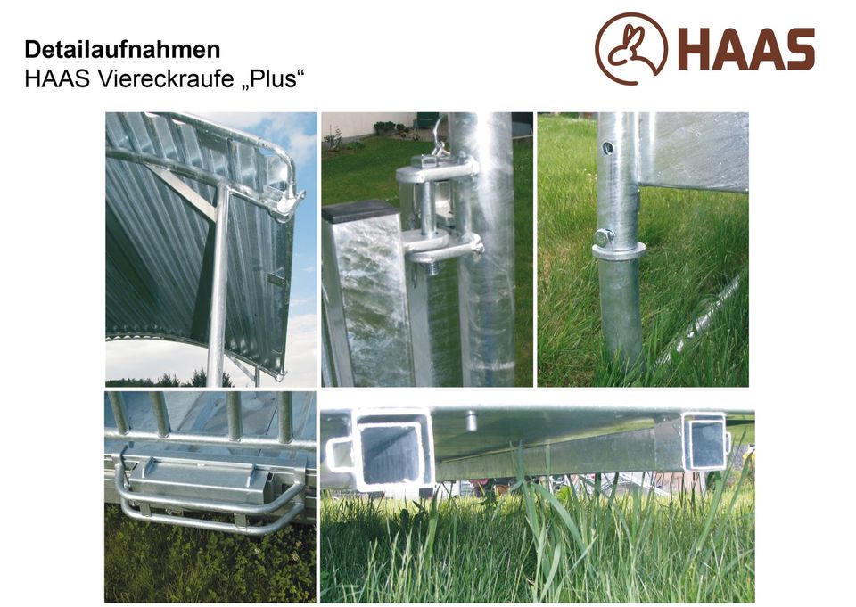 HAAS Viereckraufe "Plus" Palisadenfressgitter (2x2 m) MEGAANGEBOT in Nümbrecht