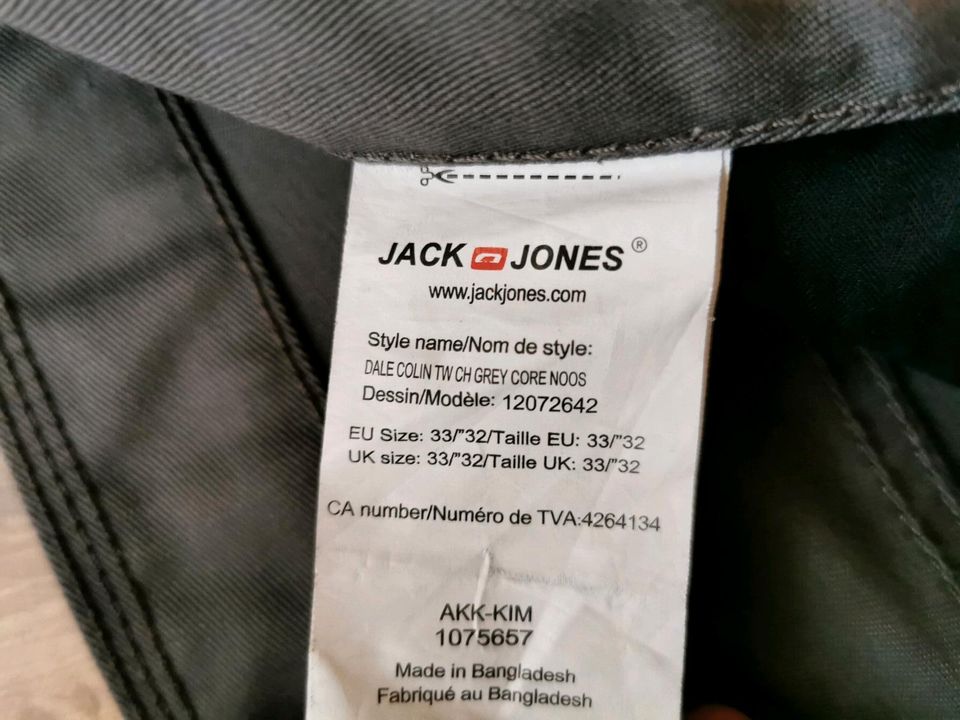 JACK & JONES Hose Anti Fit DALE COLIN 33 / 32 grau in Frankfurt am Main