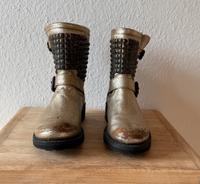 ASH Leder Boots Biker Nieten Gold 39 Hessen - Kassel Vorschau