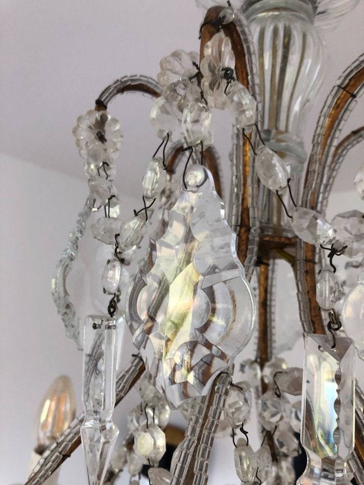 Kronleuchter Antik Lüster Lampe 1800 Wohnzimmer Glas Kristall in Hamburg