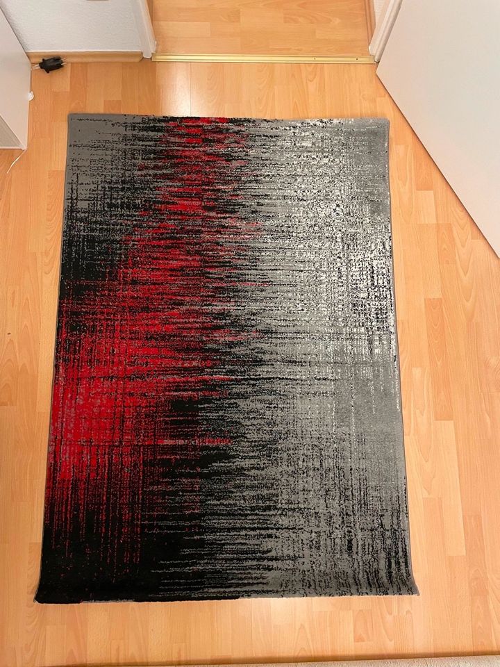 Teppich rot/schwarz/grau modern 120x170 Flachteppich Arte Espina in Berlin