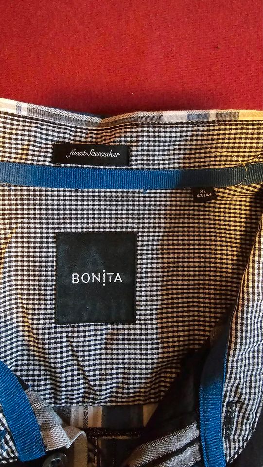 Bonita Herren-Langarmhemd XL 43/44 in Schmelz