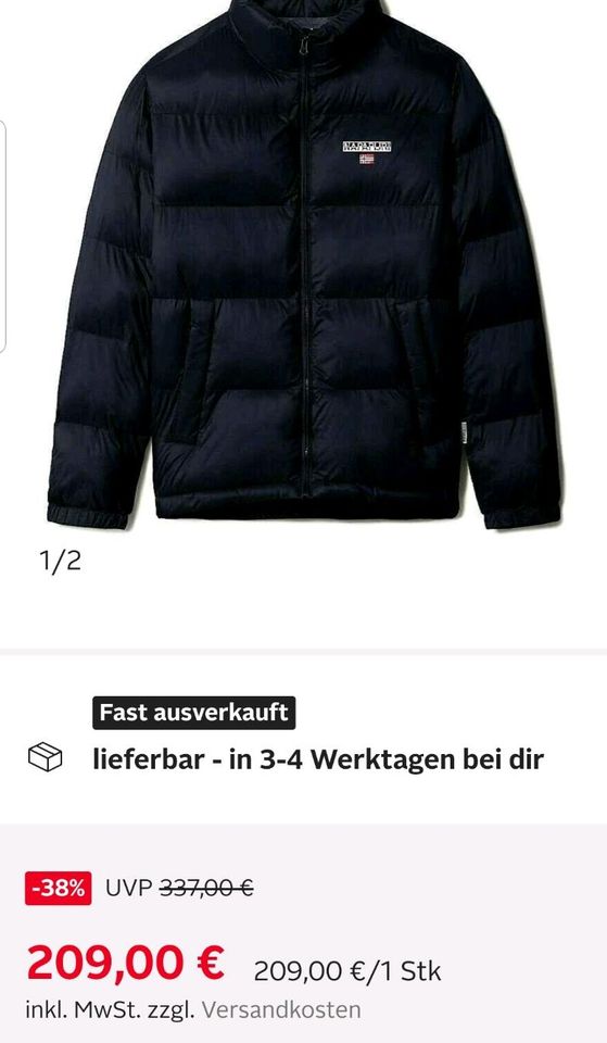 Neuw. Winterjacke XXL Napapijri schwarz Stepp Jacke in Hamburg