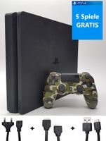 Sony Playstation 4 SLIM 500GB + Controller + Spiele + Kabel Ps4 Nordrhein-Westfalen - Bottrop Vorschau