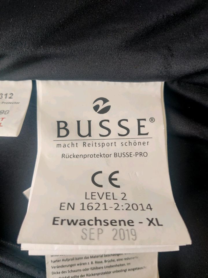 BUSSE Rückenprotektor BUSSE-PRO, Gr. XL *NEUWERTIG* in Wittislingen
