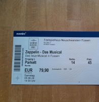 Verkaufe Musical-Ticket "Zeppelin" im Festspielhaus in Füssen Bayern - Illertissen Vorschau
