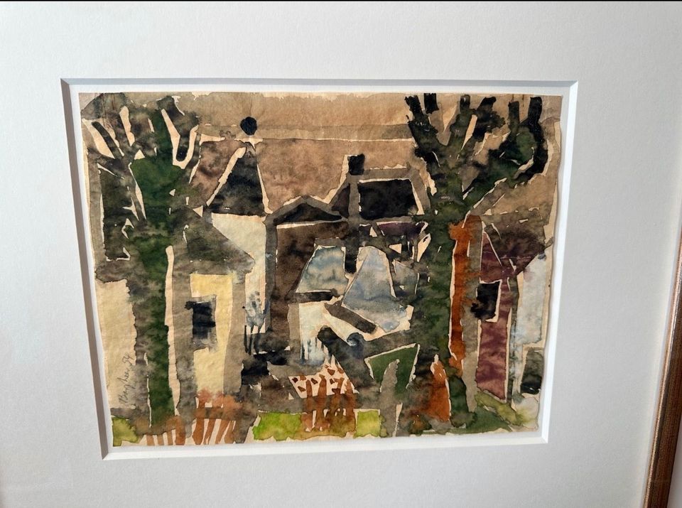 Original Aquarell von Eduard Bargheer aus dem Jahre 1954. in Linz am Rhein