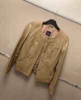 Max Mara Weekend Leder Jacke in Beige Gr 32 Hessen - Limburg Vorschau