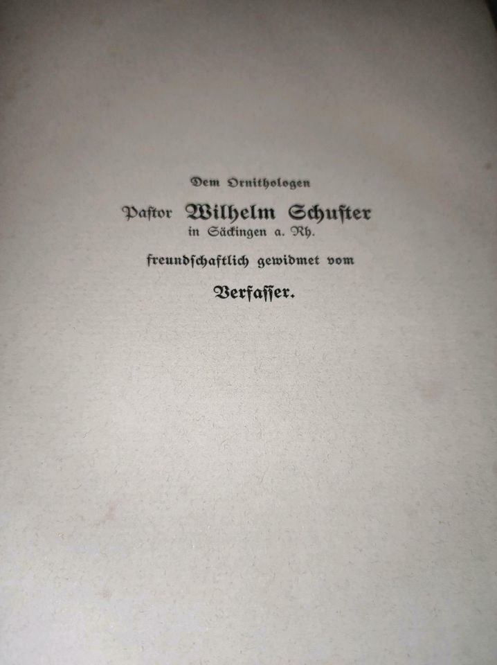 Deutsched Vogelbuch Rarität von 1907 in Floh-Seligenthal-Kleinschmalkalden