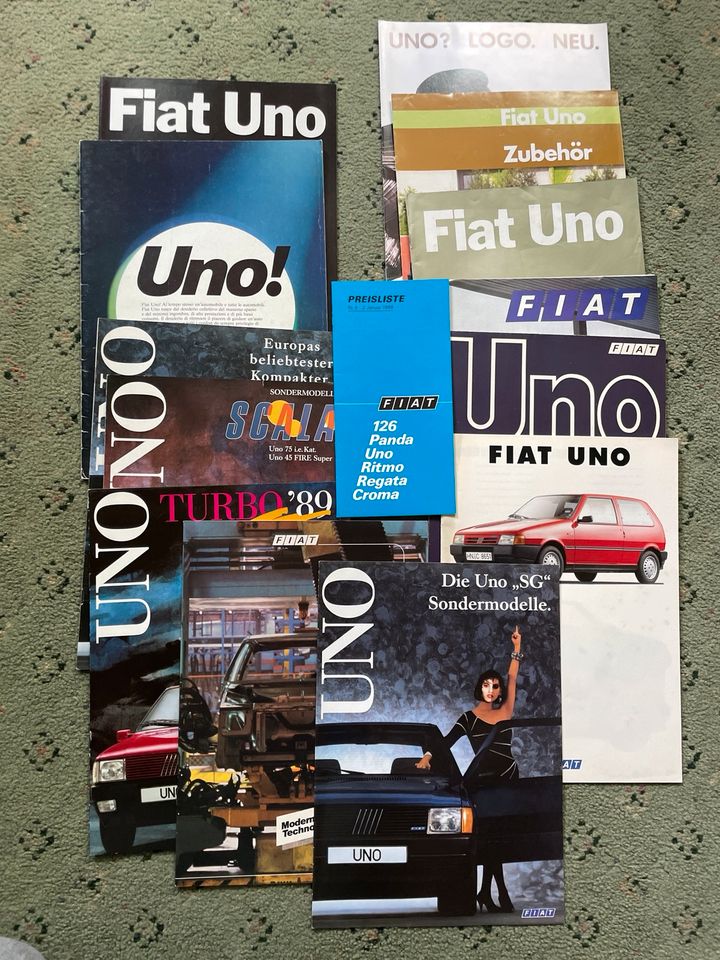 Fiat Uno Prospekte 80er Jahre 14 Stück in Siegen