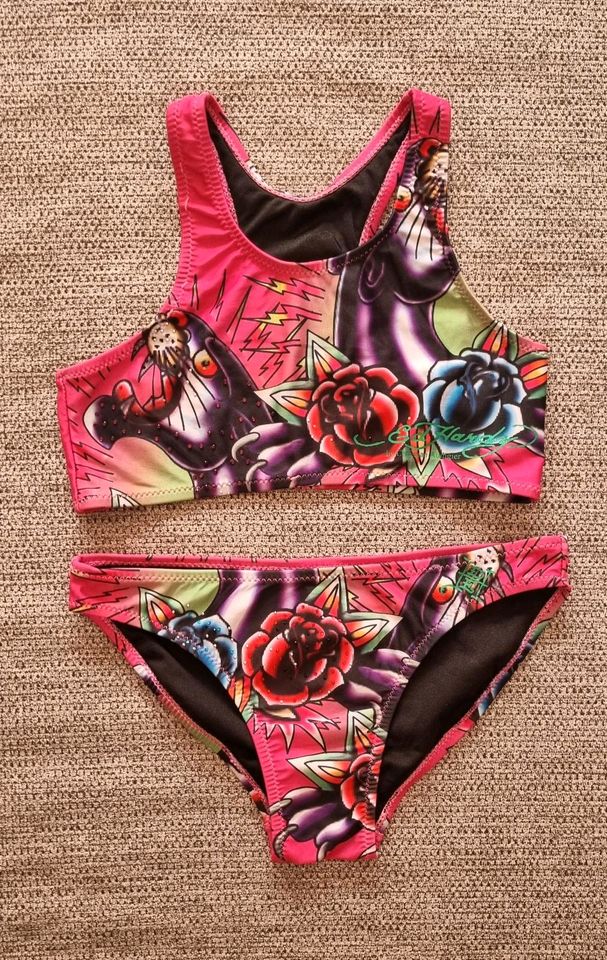 Bikini Tankini im Tattoo-Design Ed Hardy Gr. 146/152 in Falkensee