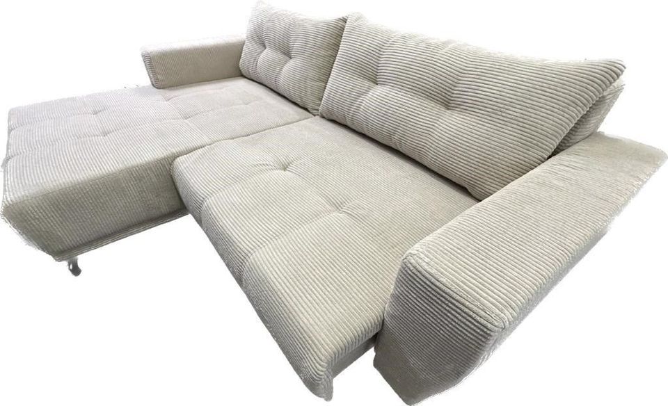 Ecksofa COSTA CORD Hellbeige ! Elekt. Sitztiefenverstellung Motor in Hamburg