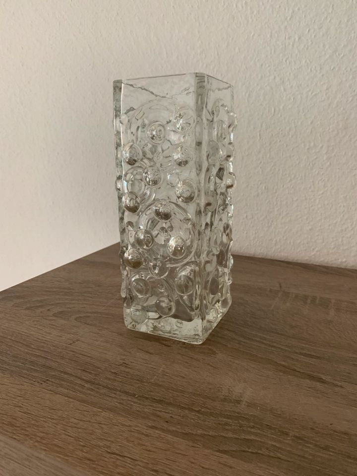 Vintage Bubbles Vase Kristallglas 60-70er Jahre in Großefehn