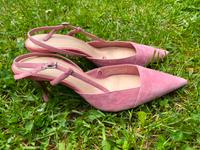 Zara Woman: schöne elegante rosé rosa Velour Sling Pumps Gr. 35 Bayern - Herzogenaurach Vorschau