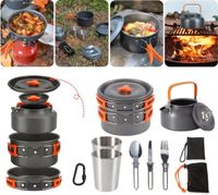 2-3 Personen Camping Kochgeschirr Set Kochset Outdoor Töpfe Set Hessen - Bebra Vorschau