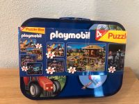 Puzzle Koffer Playmobil 4er Set vollständig 60 und 100 teile Bayern - Langquaid Vorschau