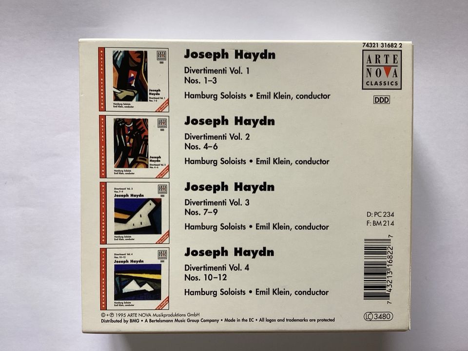 4 CDs von Joseph Haydn Divertimenti 1–12 in Passau