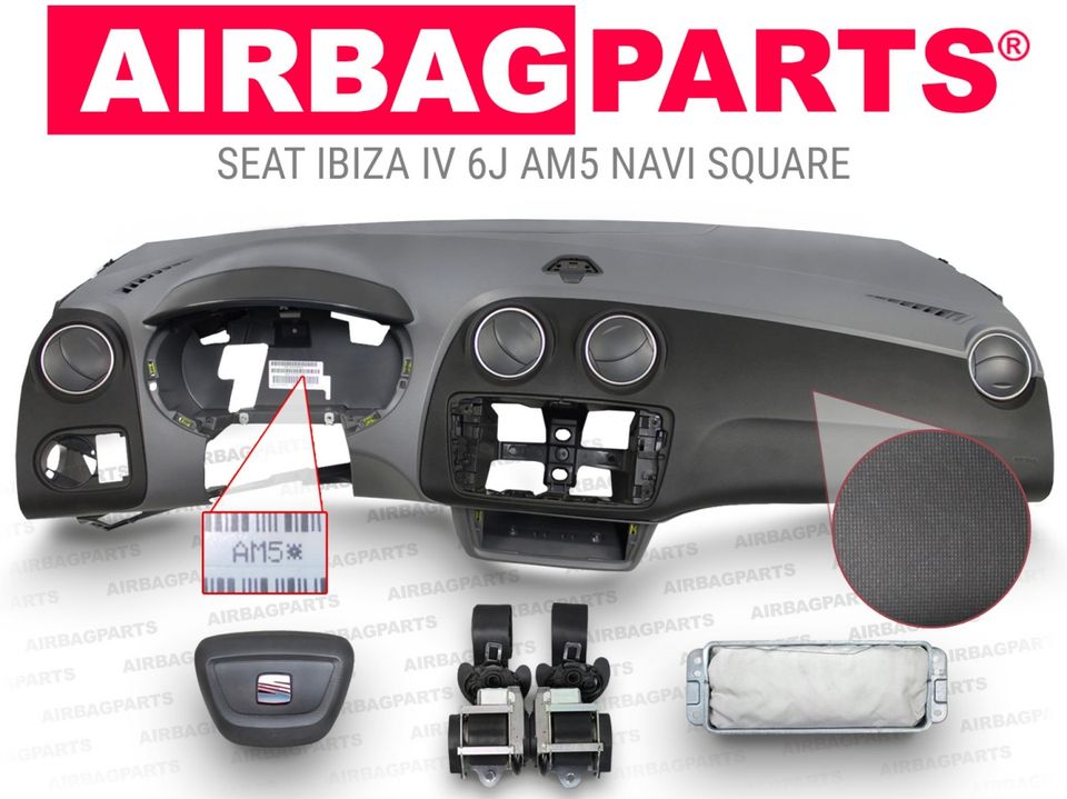 SEAT IBIZA IV 6J AM5 NAVI SQUARE Armaturenbrett Airbag Satz in Bremen