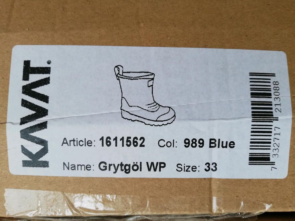 NEU KAVAT Grytgöl WP Gummistiefel Regenstiefel 33 OVP in Ochsenfurt