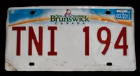 NUMMERNSCHILD MIT PLAKETTE - ORIG. AUS NEW BRUNSWICK KANADA (9) Sachsen - Elsterheide Vorschau