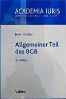 Brox / Walker Allgemeiner Teil des BGB Hessen - Kirchhain Vorschau
