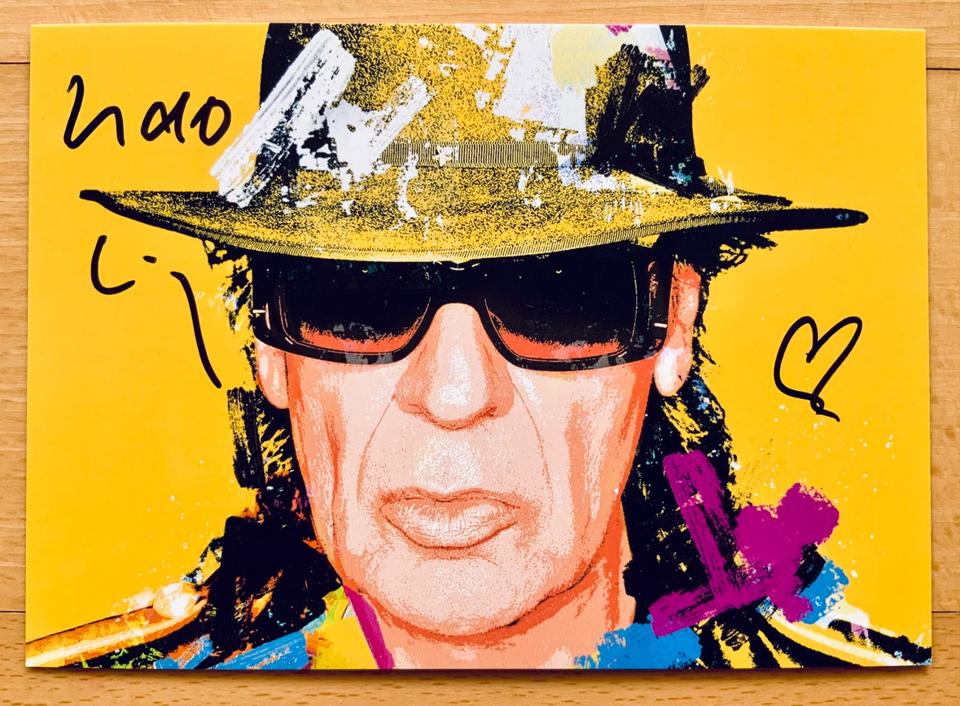 UDO LINDENBERG handsign. Autogrammkarte UDOPIUM Udogramm Love in Engelskirchen