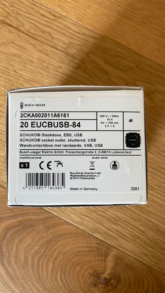 Busch Jäger USB Steckdose 20EUCBUSB-84 Neu in Au