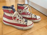 Converse All Star chucks Stars and Stripes 36 hoch rot weiß Bayern - Hallbergmoos Vorschau
