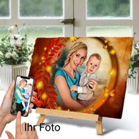 Muttertag Portrait von Ihrem Foto auf Natur Schiefertafel Bayern - Poing Vorschau