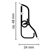 Sockelleiste / 2 tlg. Kunstoff , Dölken DP48, weiß, 2,5m Niedersachsen - Winsen (Luhe) Vorschau