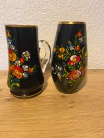 2 schwarze Vase/ Krug Theresienthal handgemalt Goldrand Hessen - Rüsselsheim Vorschau