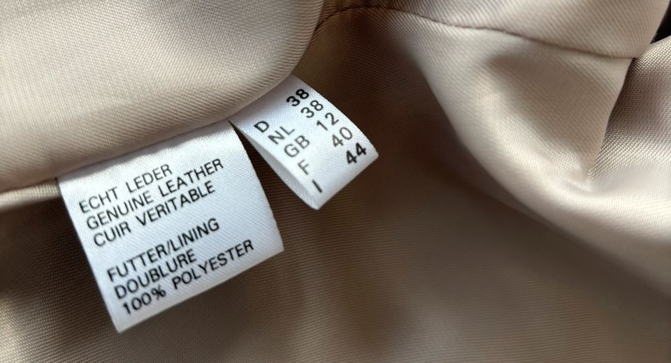 Lederjacke 38 beige Damen WEICH in Eberhardzell