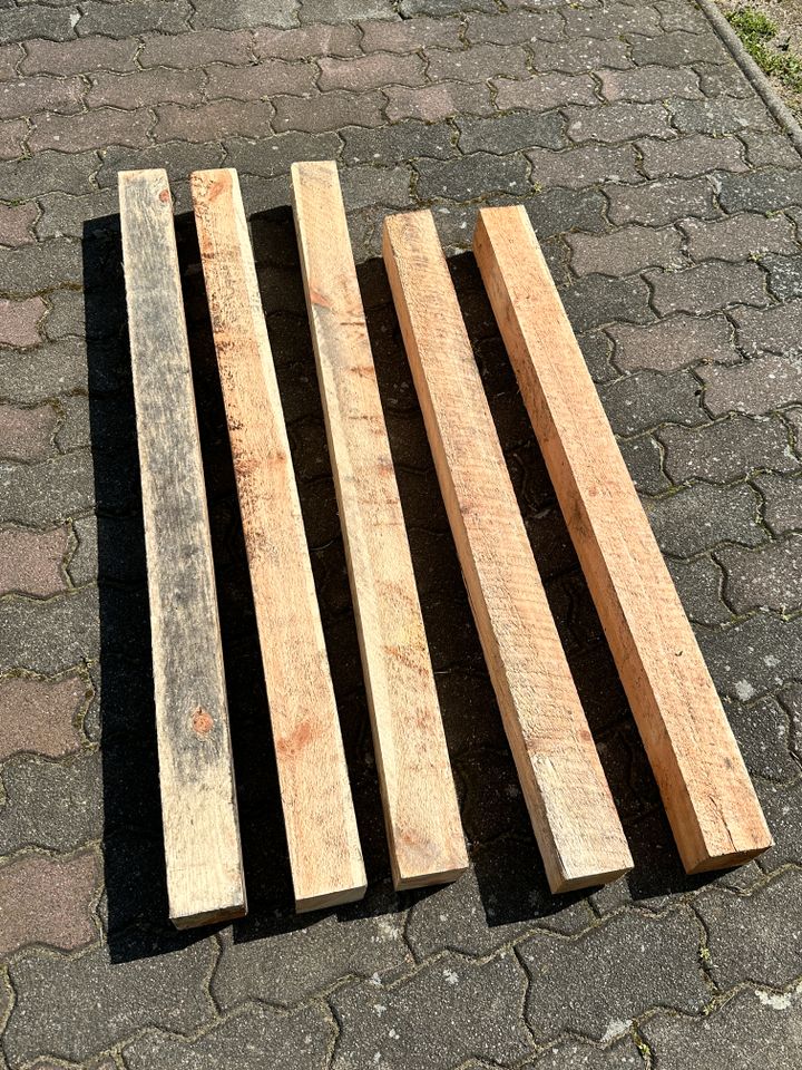 5 Kanthölzer 8x8x120 cm Balken Pfosten Bauholz Bastelholz Holz in Elbe-Parey