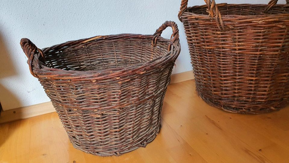 XXL 3 KÖRBE DEKO OSTERN VINTAGE WEIDEN KORB DEKOKORB RATTAN in Riemerling