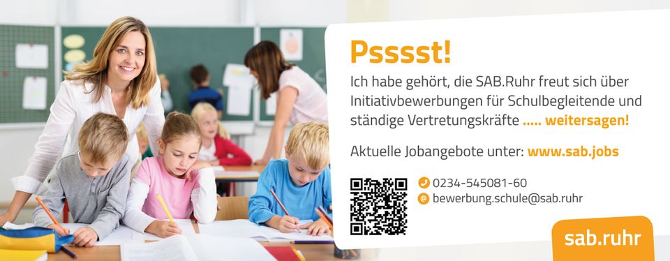 Schulbegleiter/Inklusionsassistenz (w/m/d) Recklinghausen in Recklinghausen