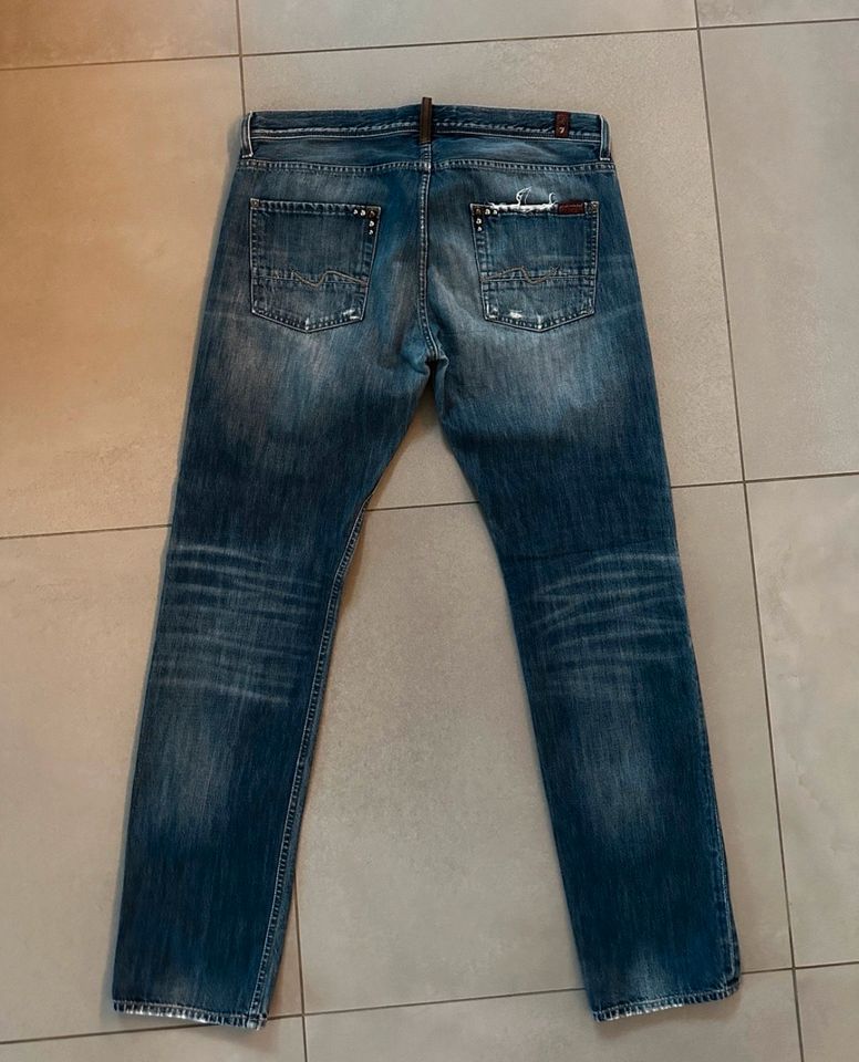 7 For All Mankind Herren Jeans blau Nieten  Gr. 34 in Essen