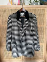 True Vintage Blazer Samt Kariert schwarz weiß 14 Kim Rogers Berlin - Neukölln Vorschau