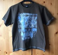 braunes T-Shirt Gr. 164 mit blauem Aufdruck (3983) Bayern - Fensterbach Vorschau