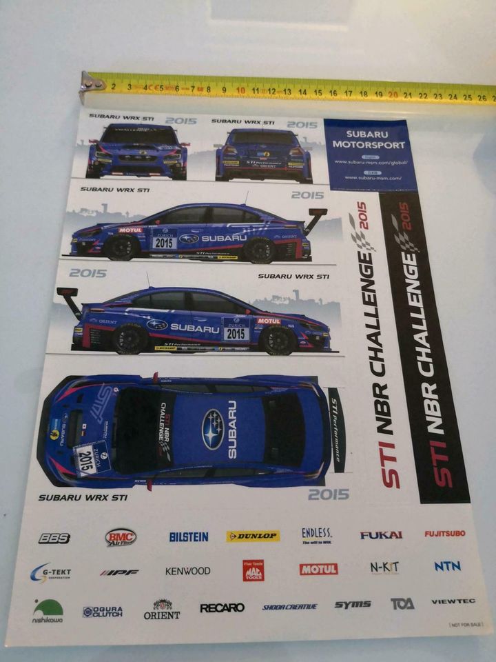 Subaru STI 24h Race Nürburgring Nordschleife Sticker Set 8teilig in Rosbach (v d Höhe)