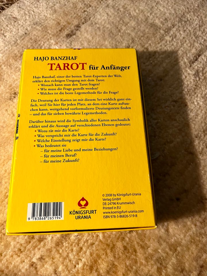 Hajo Banzhaf Tarot für Anfänger: Set mit Buch und Karten in Dresden