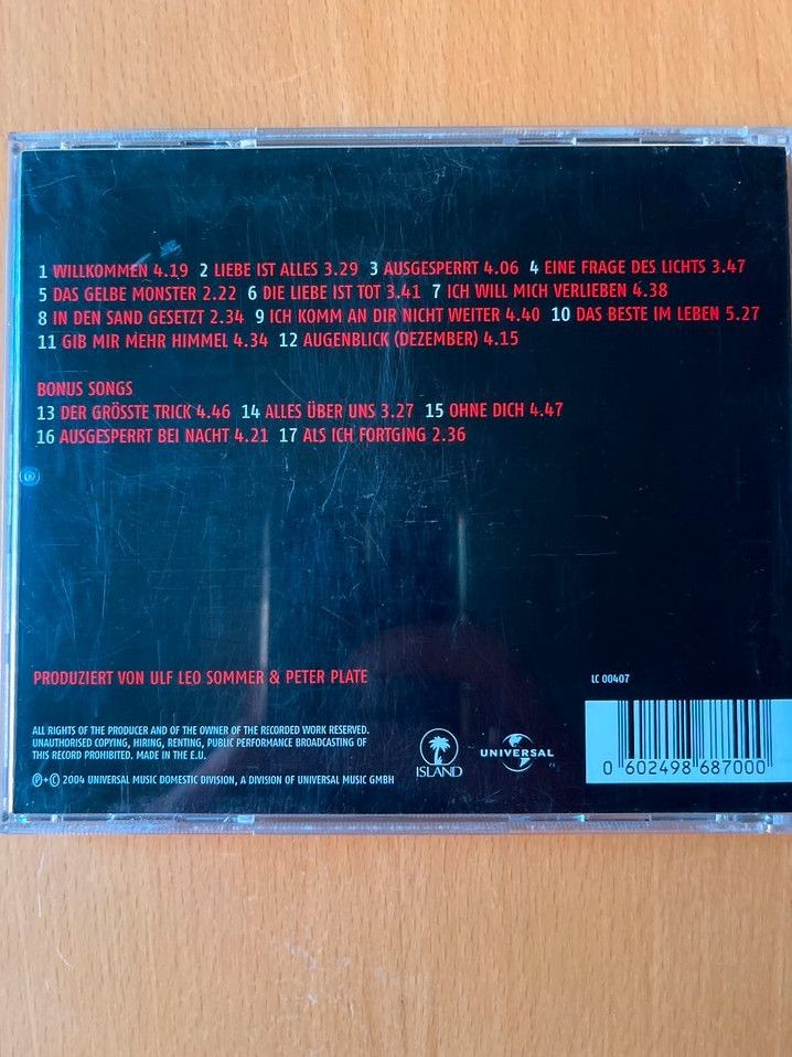 CD Album Rosenstolz - Herz in Augsburg