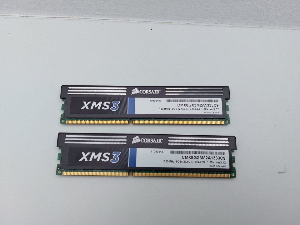 8GB (2x4GB) Corsair 1333Mhz XMS3 Classic KIT CL9 rt in Bad Bocklet