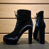 Jimmy Choo Samtstiefeletten, Damen, Gr. 38,5, blau, NEUwertig m. Bayern - Neustadt an der Aisch Vorschau